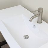 Regina Vitreous China Console Bathroom Sink with Black Powdercoat Iron Stand