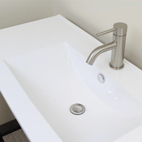 Regina Vitreous China Console Bathroom Sink with Black Powdercoat Iron Stand