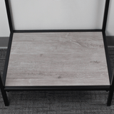 Regina Vitreous China Console Bathroom Sink with Black Powdercoat Iron Stand