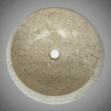 Repley Marble Vessel Sink with Polished Interior - Cream