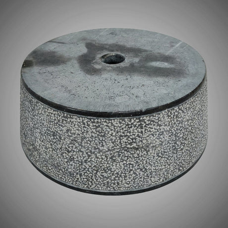 Retaka Marble Vessel Sink with Hammered Exterior - Polished Black Interior