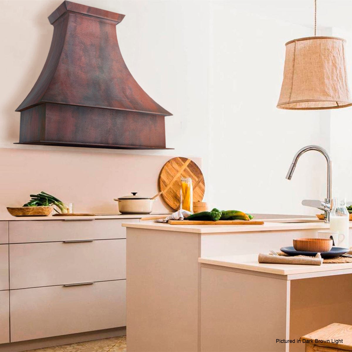 Ricardo Hammered Copper Range Hood