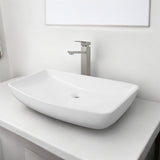 Ridge Rectangular Vitreous China Vessel Sink