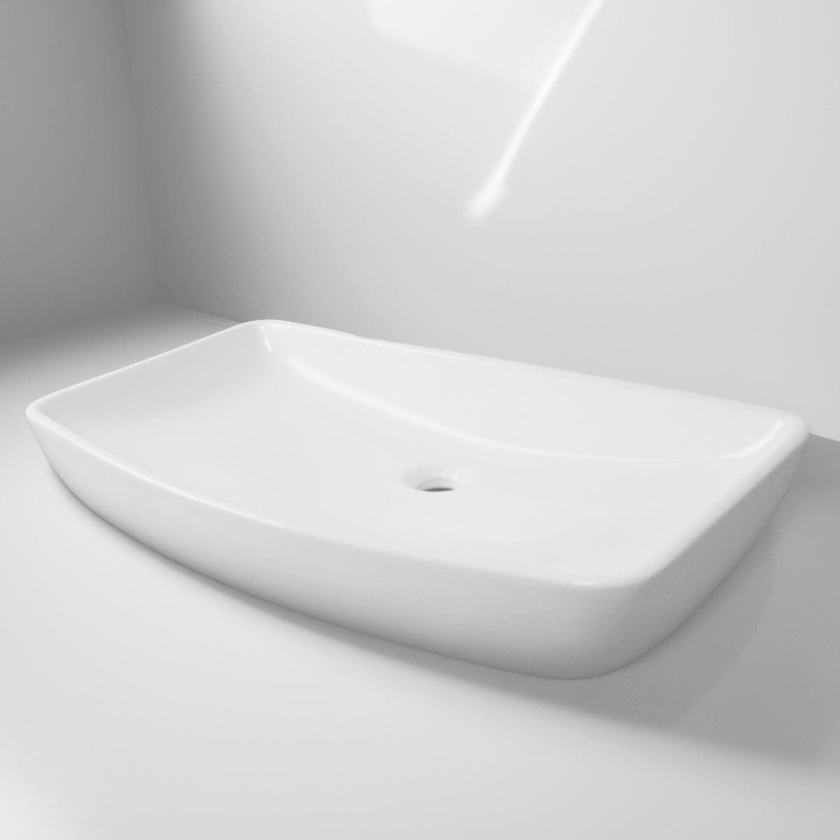 Ridge Rectangular Vitreous China Vessel Sink