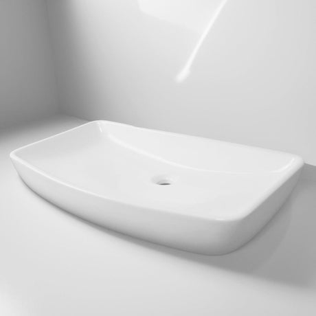 Ridge Rectangular Vitreous China Vessel Sink