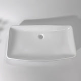 Ridge Rectangular Vitreous China Vessel Sink
