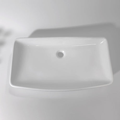 Ridge Rectangular Vitreous China Vessel Sink