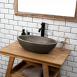 Rocco Cast Concrete Oval Vessel Sink - Natural Concrete