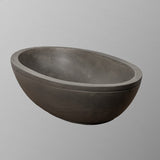 Rocco Cast Concrete Oval Vessel Sink - Natural Concrete