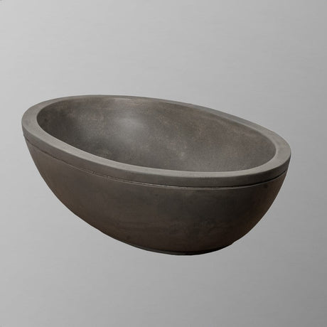 Rocco Cast Concrete Oval Vessel Sink - Natural Concrete