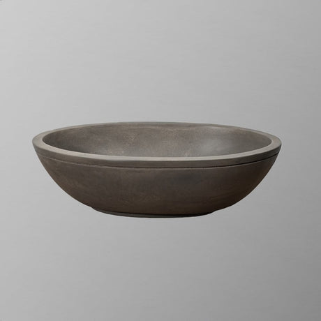Rocco Cast Concrete Oval Vessel Sink - Natural Concrete