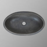 Rocco Cast Concrete Oval Vessel Sink - Natural Concrete