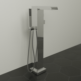 Sanibel Thermostatic Waterfall Freestanding Tub Faucet with Hand Shower