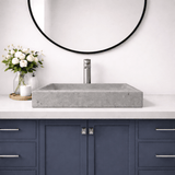 Sapa Rectangular Cast Concrete Vessel B-Grade Sink - Dark Grey