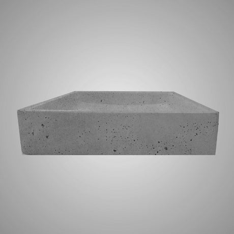 Sapa Rectangular Cast Concrete Vessel B-Grade Sink - Dark Grey