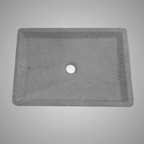 Sapa Rectangular Cast Concrete Vessel B-Grade Sink - Dark Grey
