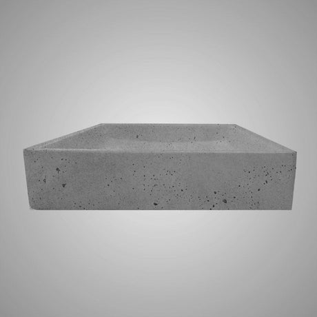Sapa Rectangular Cast Concrete Vessel B-Grade Sink - Dark Grey