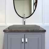 Sapa Rectangular Cast Concrete Vessel Sink - Black