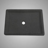 Sapa Rectangular Cast Concrete Vessel Sink - Black