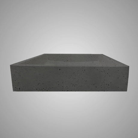 Sapa Rectangular Cast Concrete Vessel Sink - Black