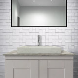 Sapa Rectangular Cast Concrete Vessel Sink - Cream