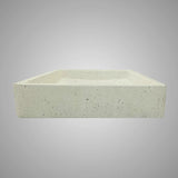 Sapa Rectangular Cast Concrete Vessel Sink - Cream