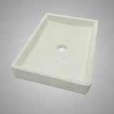 Sapa Rectangular Cast Concrete Vessel Sink - Cream