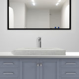 Sapa Rectangular Cast Concrete Vessel Sink - Light Grey