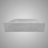 Sapa Rectangular Cast Concrete Vessel Sink - Light Grey
