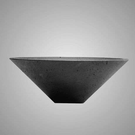 Saster Round Cast Concrete Vessel Sink - Black