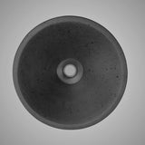 Saster Round Cast Concrete Vessel Sink - Black