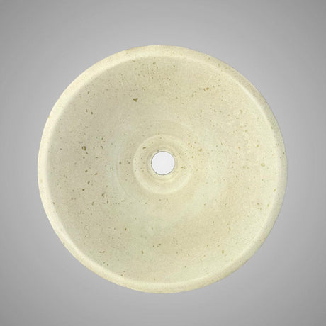 Saster Round Cast Concrete Vessel Sink - Cream