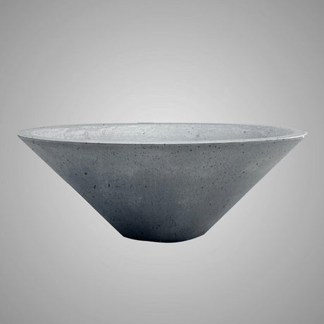 Saster Round Cast Concrete Vessel Sink - Dark Grey