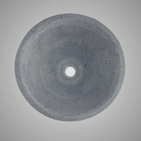 Saster Round Cast Concrete Vessel Sink - Dark Grey