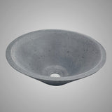 Saster Round Cast Concrete Vessel Sink - Dark Grey