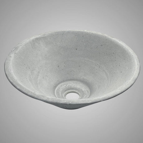 Saster Round Cast Concrete Vessel Sink - Light Grey