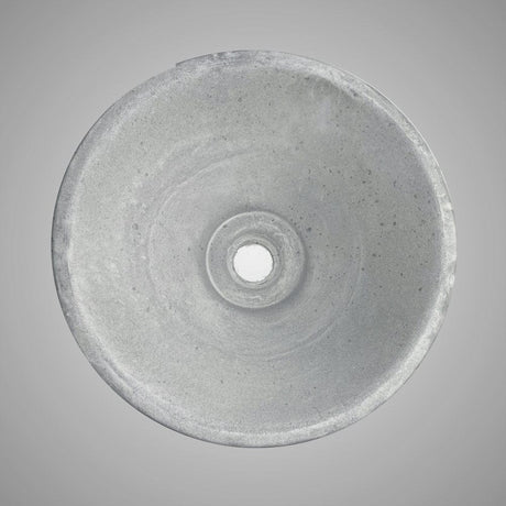 Saster Round Cast Concrete Vessel Sink - Light Grey