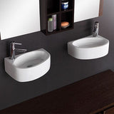 Saxon Vitreous China Wall-Mount Bathroom Sink - Left Side Faucet Drilling