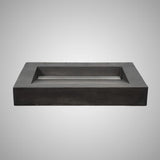 Severo Cast Concrete Rectangular Vessel Sink - Dusk Grey