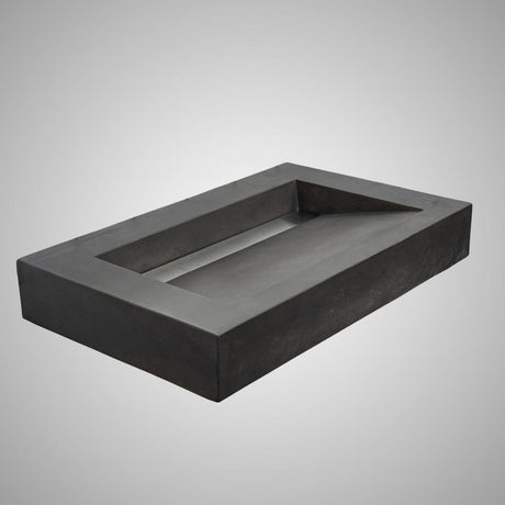Severo Cast Concrete Rectangular Vessel Sink - Dusk Grey