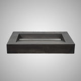 Severo Cast Concrete Rectangular Vessel Sink - Dusk Grey