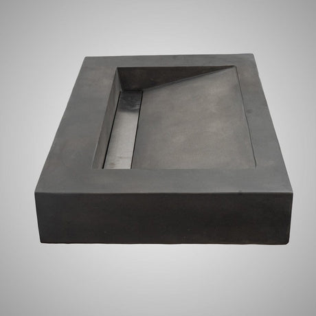 Severo Cast Concrete Rectangular Vessel Sink - Dusk Grey