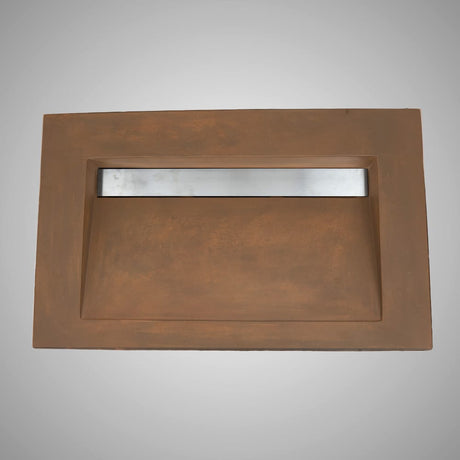 Severo Cast Concrete Rectangular Vessel Sink - Vintage Brown