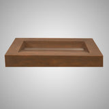 Severo Cast Concrete Rectangular Vessel Sink - Vintage Brown