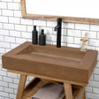 Severo Cast Concrete Rectangular Vessel Sink - Vintage Brown
