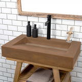 Severo Cast Concrete Rectangular Vessel Sink - Vintage Brown