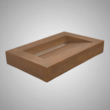 Severo Cast Concrete Rectangular Vessel Sink - Vintage Brown