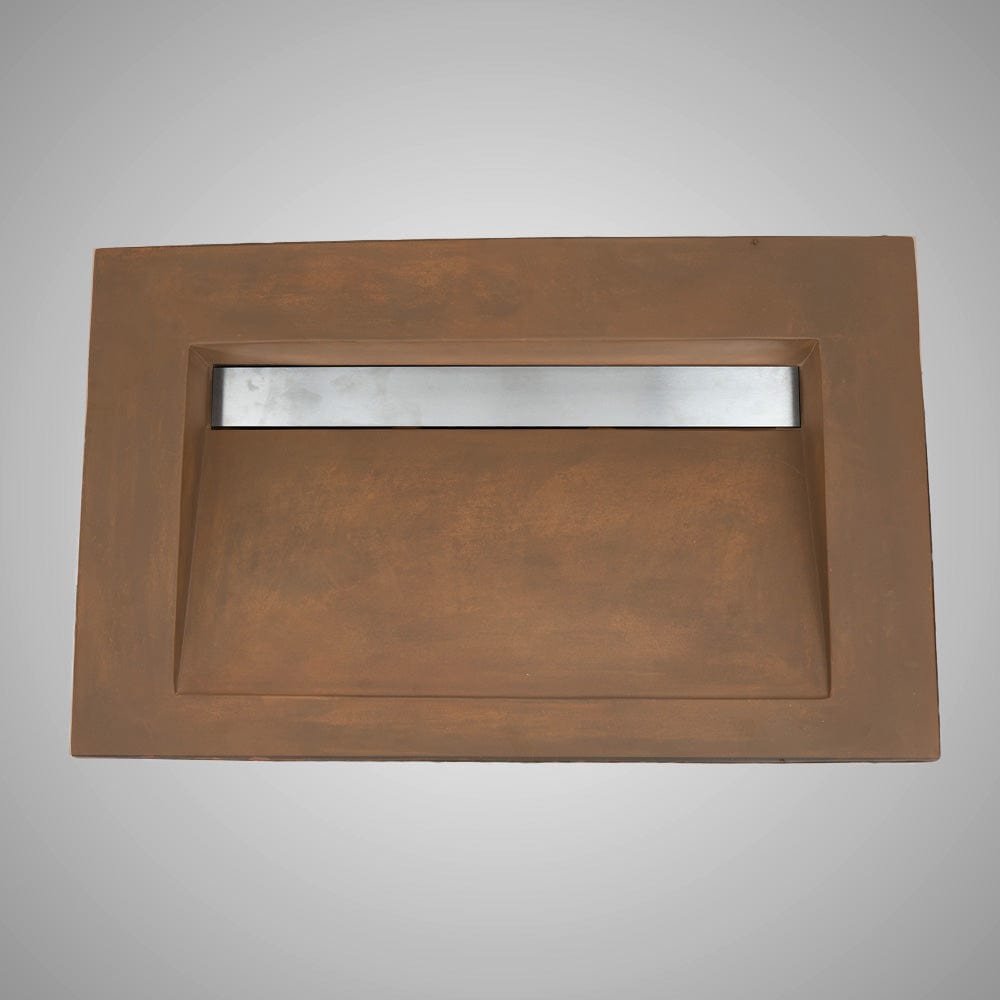 Severo Cast Concrete Rectangular Vessel Sink - Vintage Brown