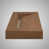 Severo Cast Concrete Rectangular Vessel Sink - Vintage Brown