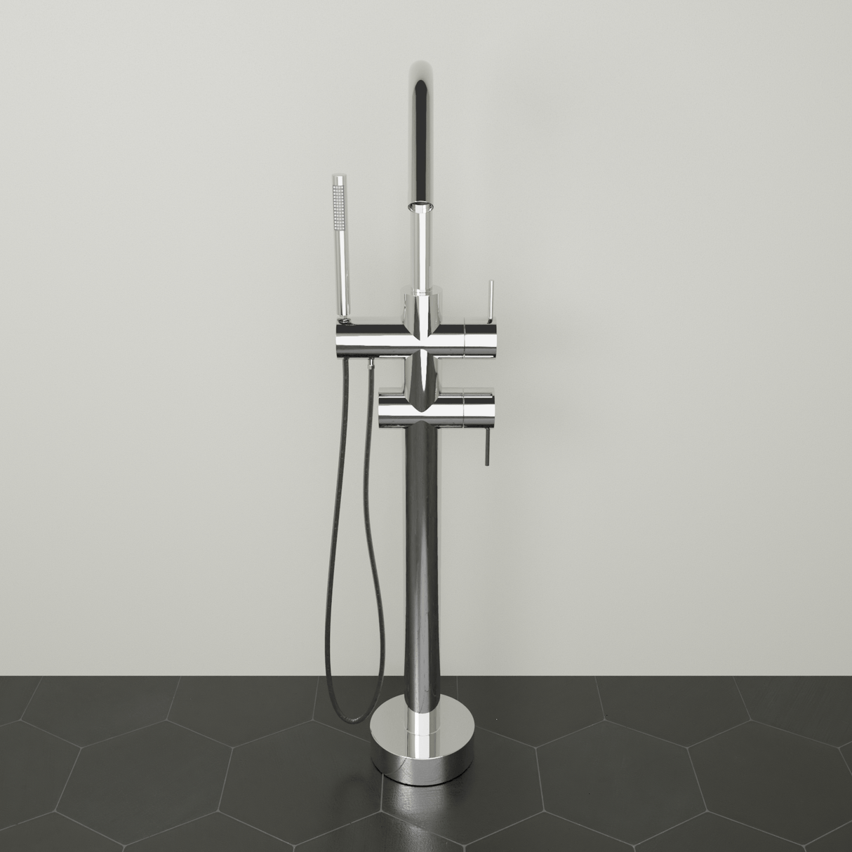 Silerton Freestanding Tub Faucet with Hand Shower